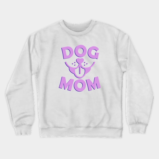 Dog Mom - Cute Design For a Puppy Mama This Mothers Day Crewneck Sweatshirt by qpdesignco